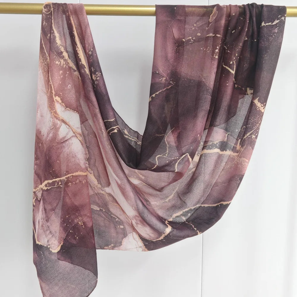 Crimson Petal Printed Scarf