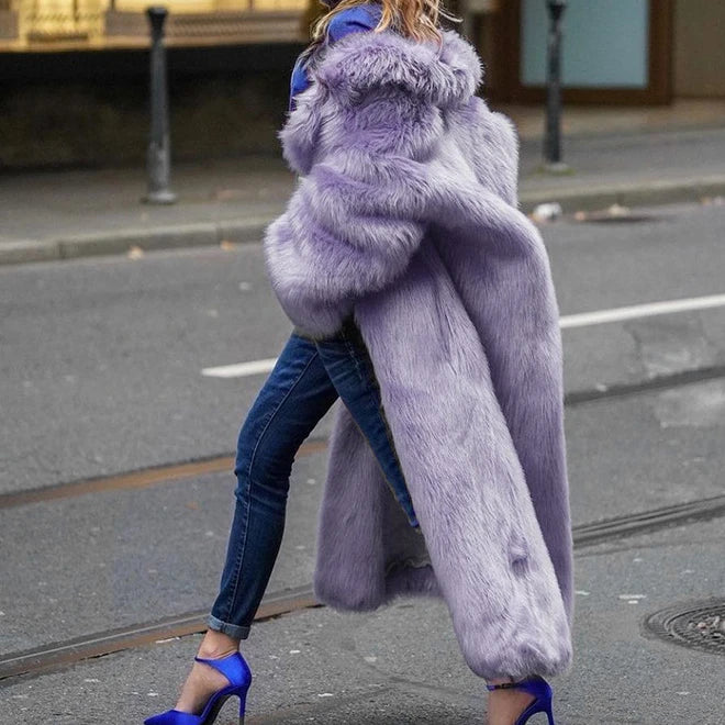 Misty Grey Fur Coat