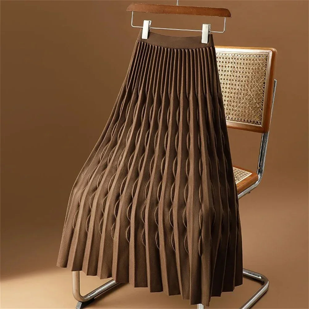 Ivory Pleated Skirt