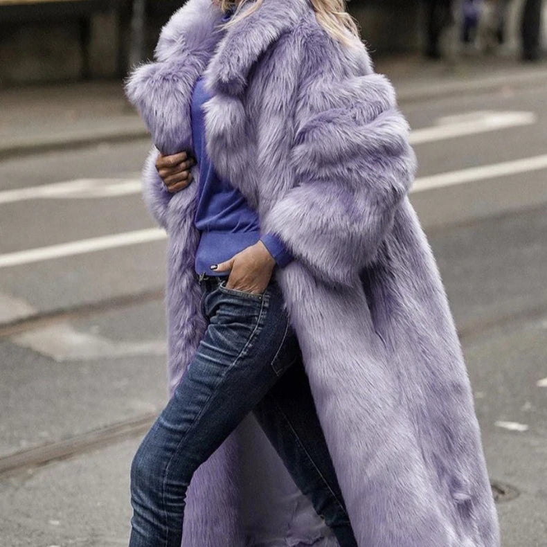 Misty Grey Fur Coat
