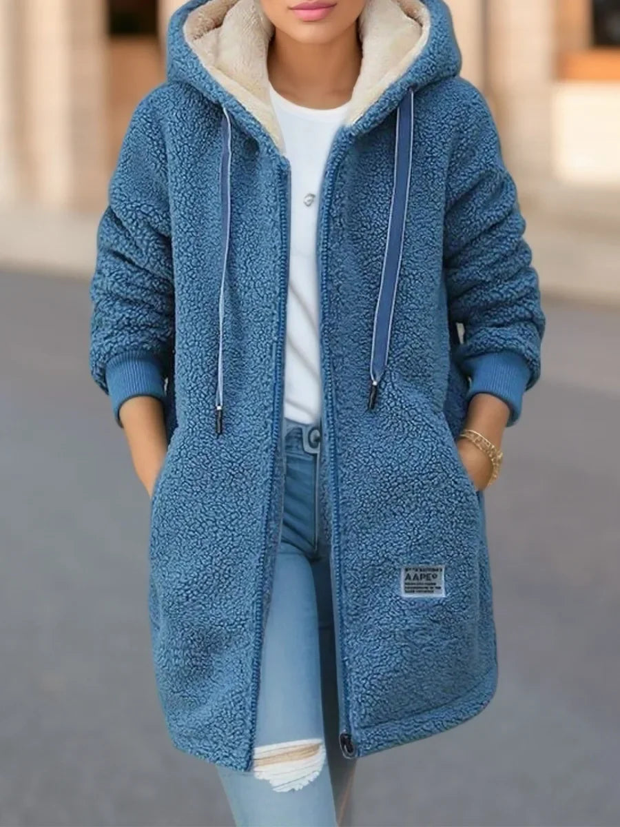 Sky Blue Teddy Coat