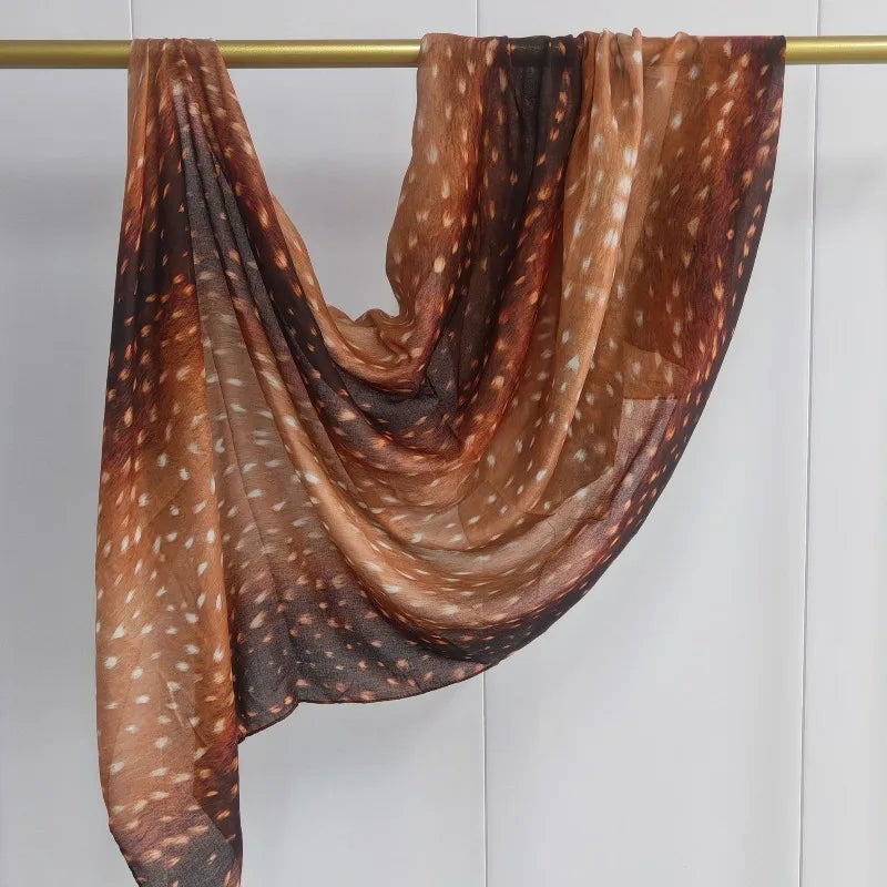 Crimson Petal Printed Scarf