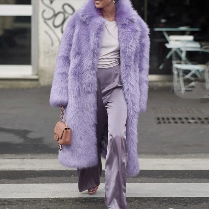 Misty Grey Fur Coat
