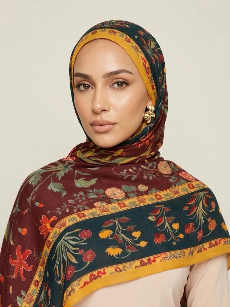 Vintage Garden Square Scarf