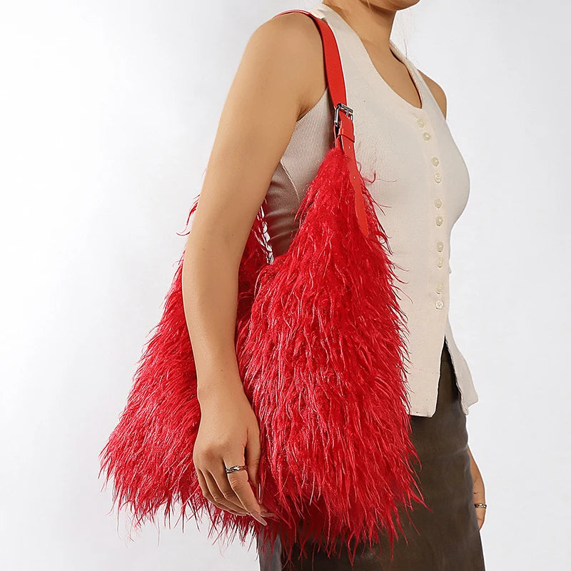Blush Shaggy Tote Bag