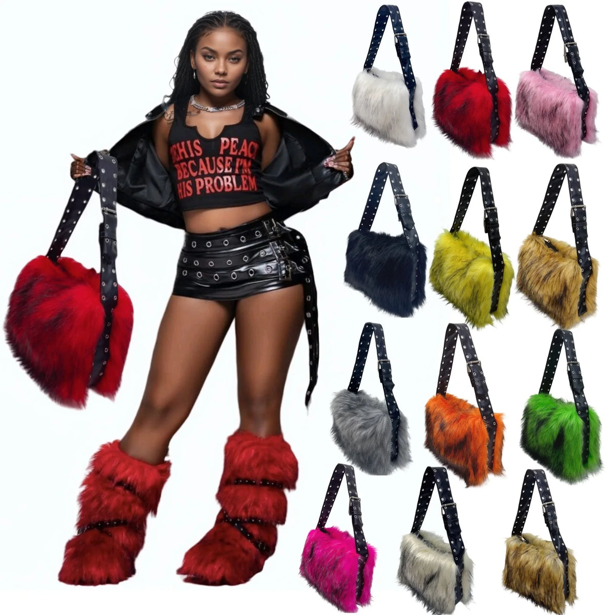 Ruby Pompom Crossbody Bag