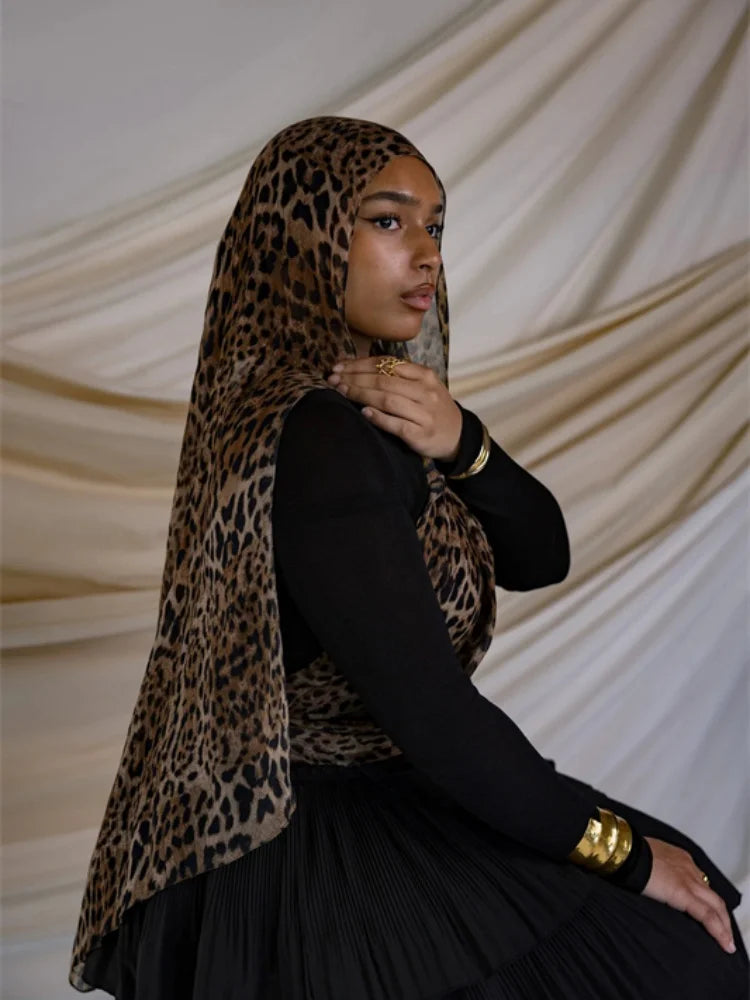 Wild Cocoa Leopard Scarf