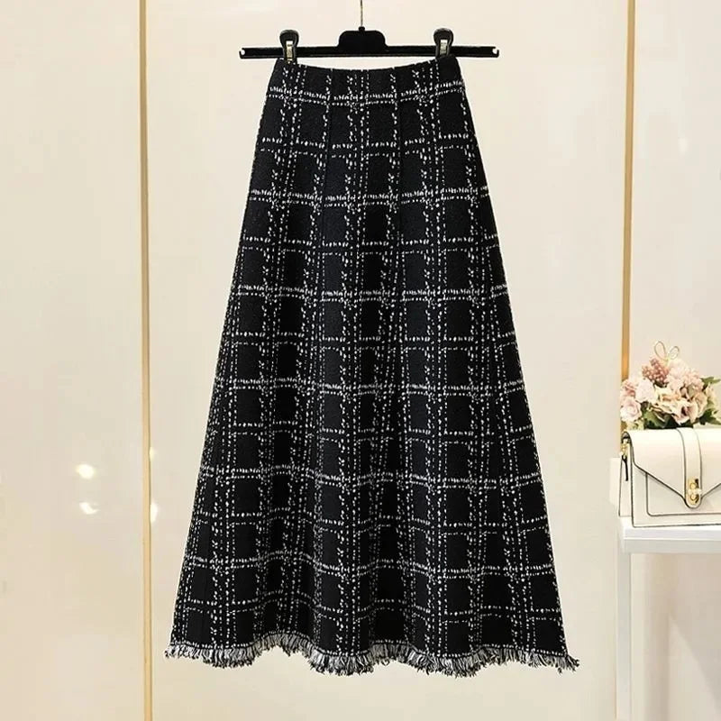 Celine Plaid Skirt