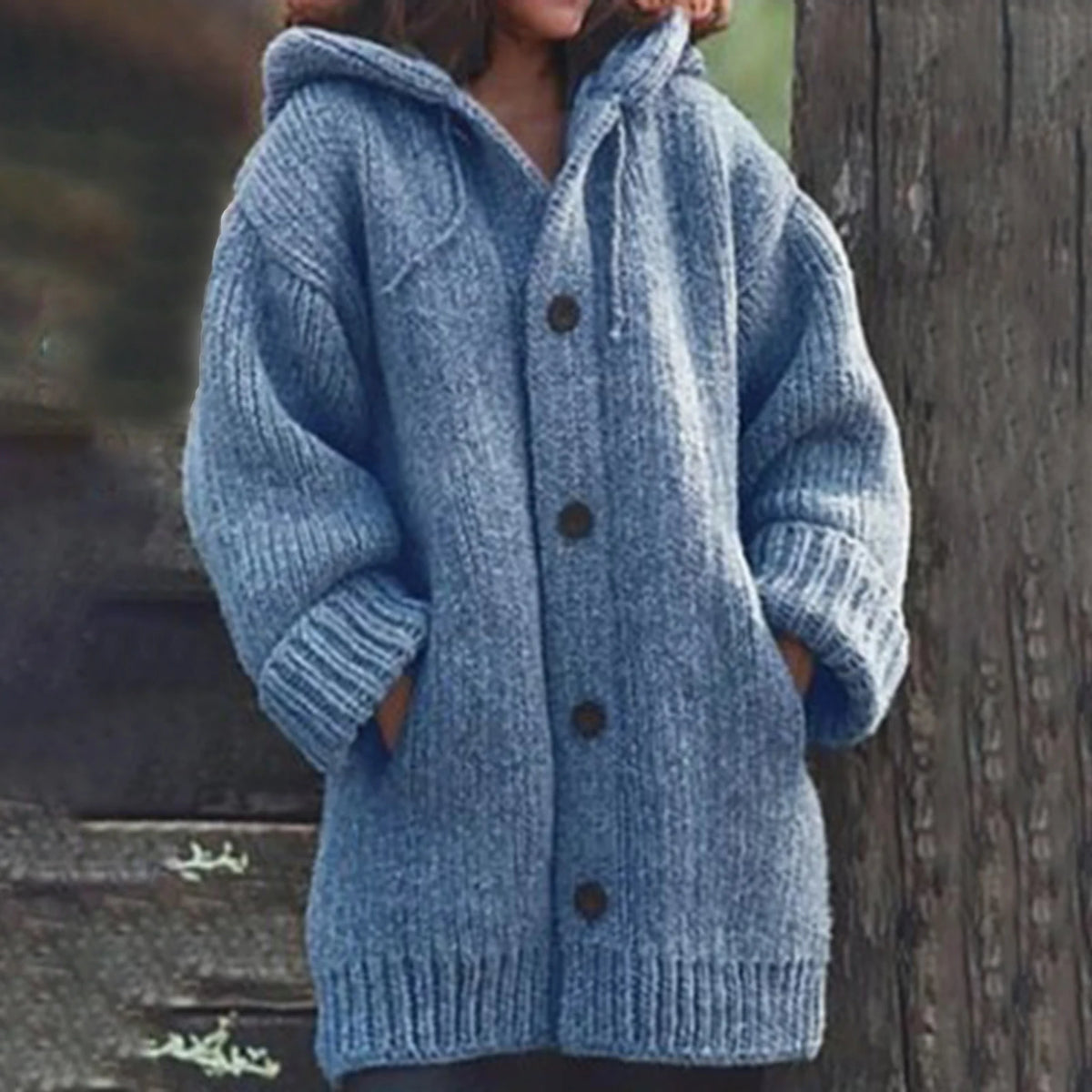 Hazel Hooded Knit Cardigan