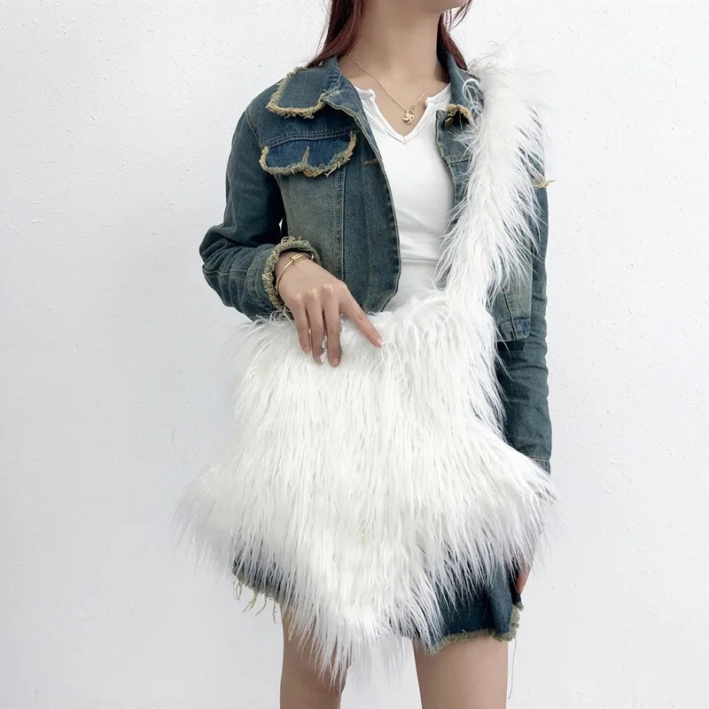 Fleur Cascade Fur Bag