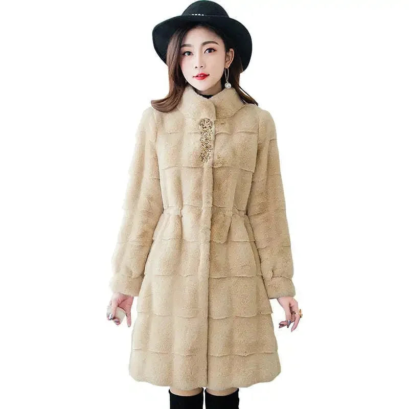 Taupe Elegance Fur Coat