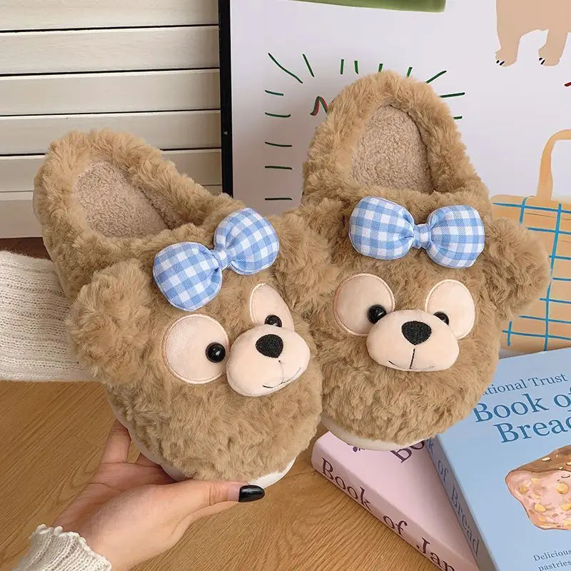 Bow Teddy Slippers