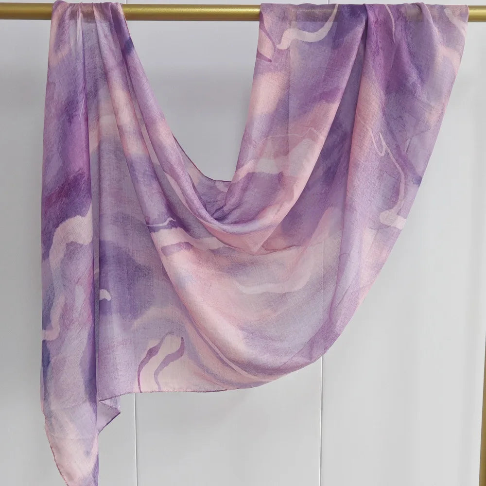 Crimson Petal Printed Scarf