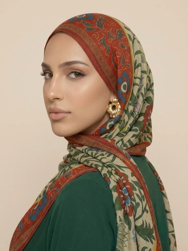 Vintage Garden Square Scarf