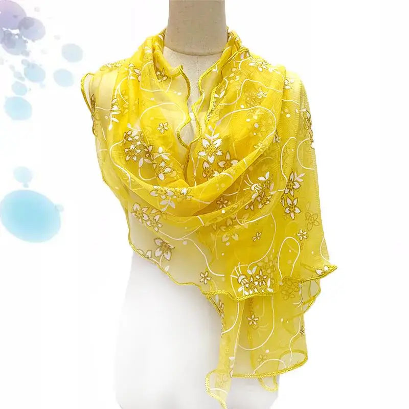 Aqua Lace Elegance Scarf