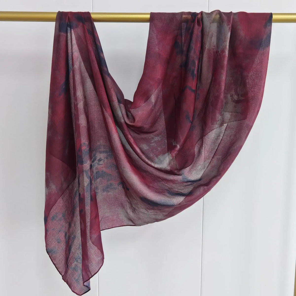 Crimson Petal Printed Scarf