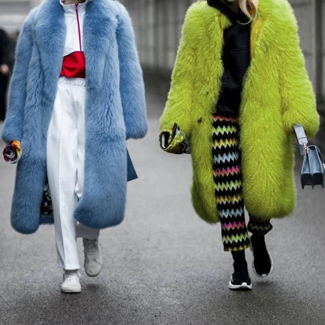 Misty Grey Fur Coat