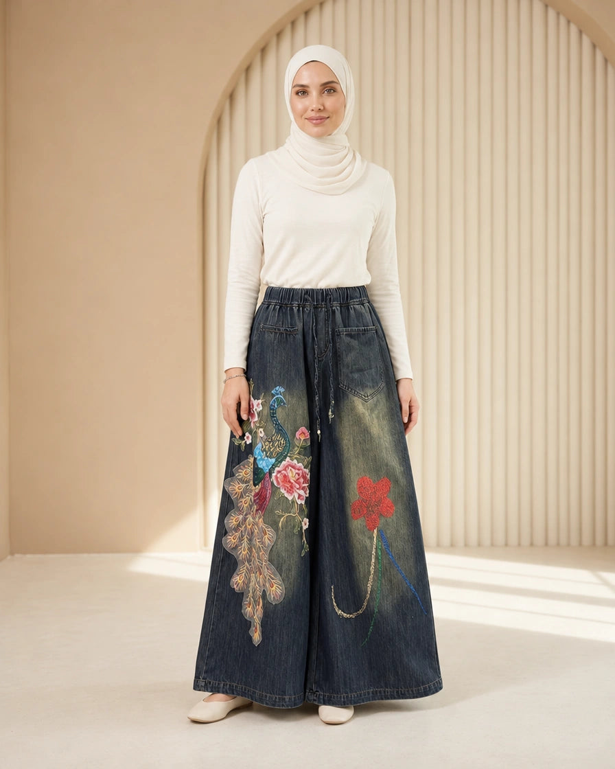 Fleur Denim Skirt