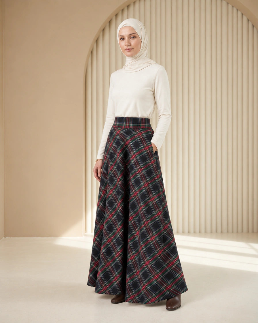 Ines Check Skirt