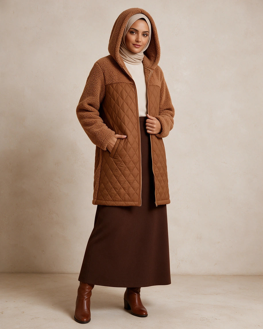 Cinnamon Quilted Coat