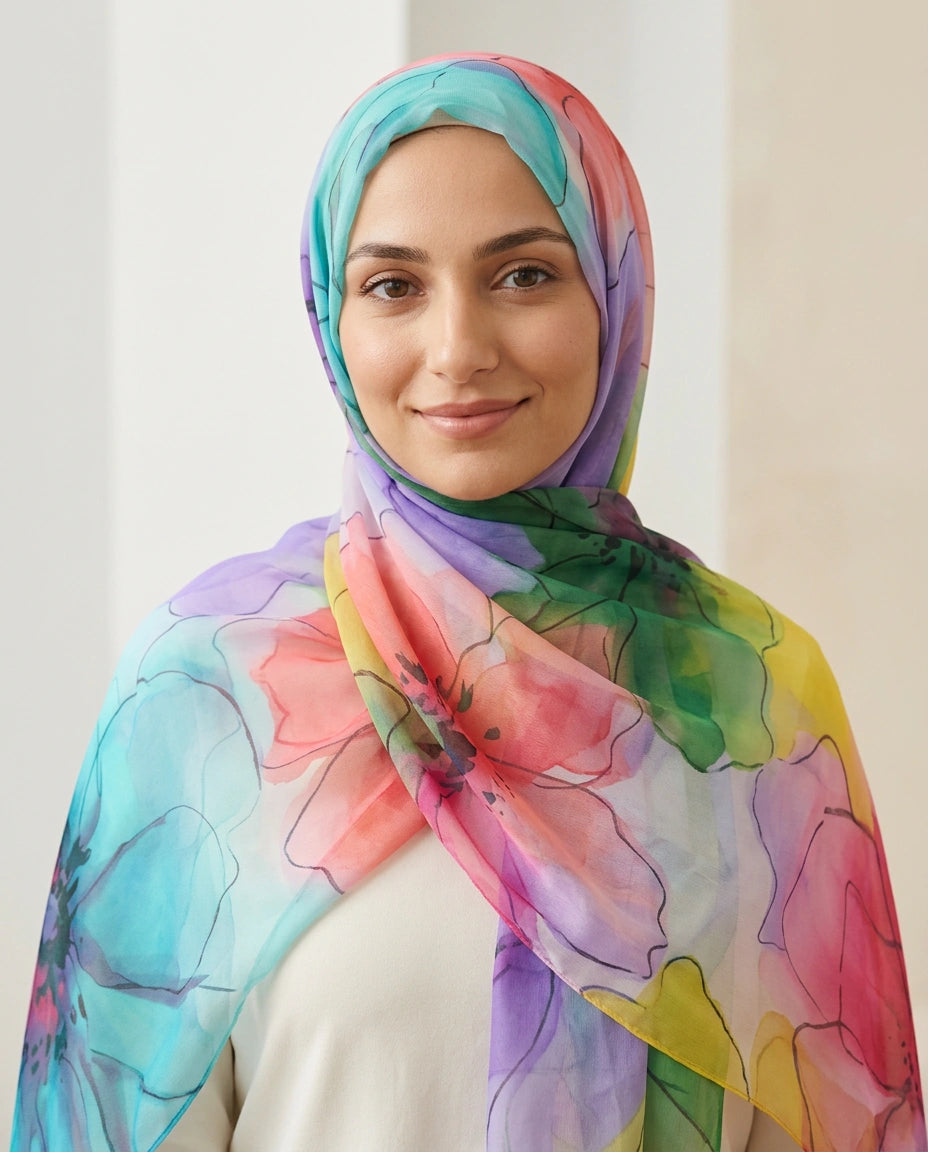 Rainbow Whisper Scarf